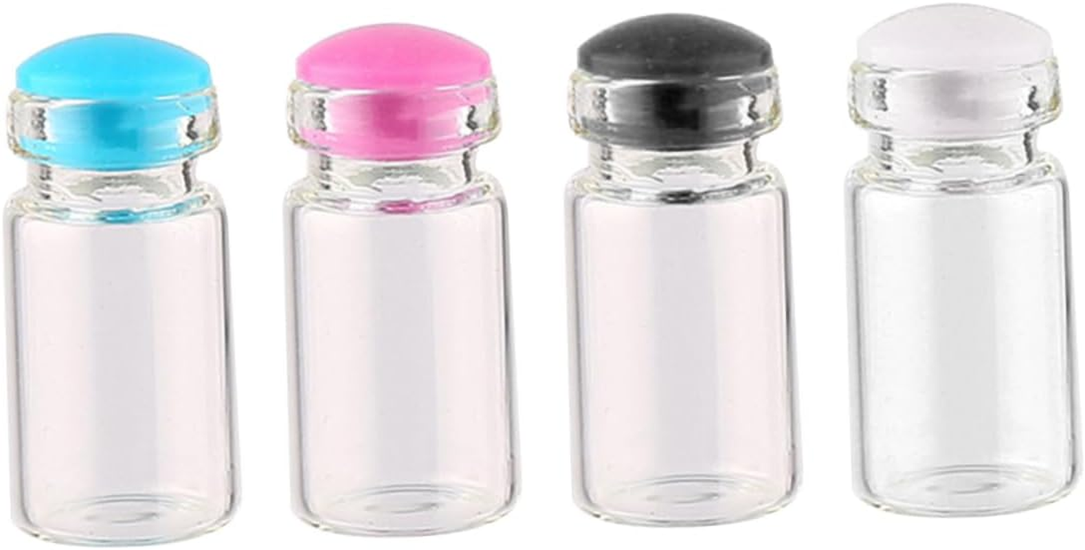 Amosfun 150Pcs Mini Wish Bottle Glass Wish Bottle Silicone Plug for DIY Message Wedding Decorations and Party Favors Random Color image number 5