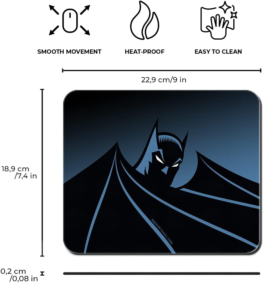 ERT Group DC Batman 002 Mouse Pad, 220 Mm Length X 180 Mm Width, Black image number 5