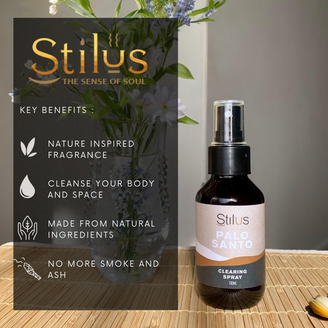 Palo Santo Clearing Spray 100Ml - Natural Essential Oil in Liquid Blend for Clearing and Cleansing Room & Home Spray for Meditation Yoga and Spiritual Spaces image number 2