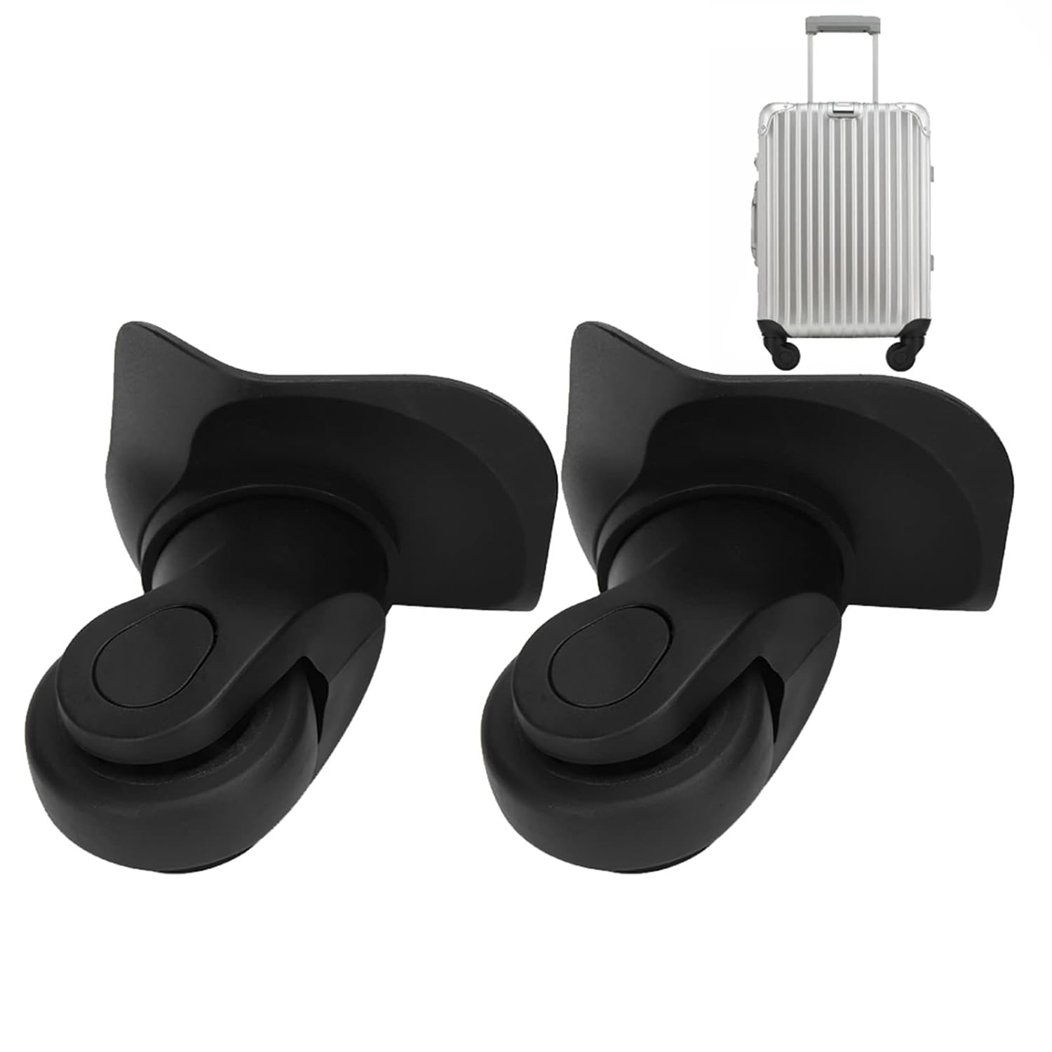RASTKY Luggage Replacement Wheel a Pair Black Suitcase Single Row Wheel Luggage Supplies - Outdoor Gear image number 4