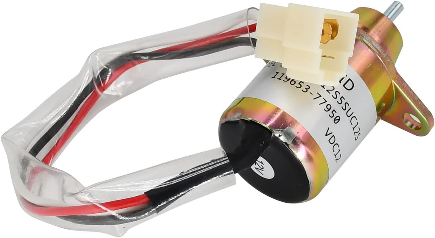 119653-77950 119285-77950 Solenoid Valve 12V Fuel Shut off for Yanmar Kubota John Deere 1503ES-12S5SUC5S SA-4562T image number 5