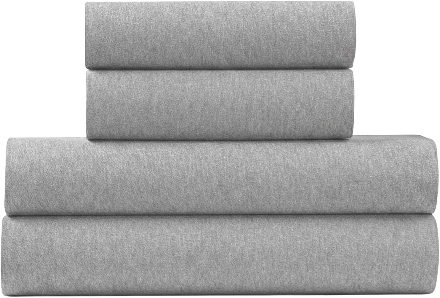 U.S. Polo Assn. All Season, Soft and Cozy T-Shirt Material, 1800 Thread Count 4-Piece Heather Jersey Sheet Set image number 4