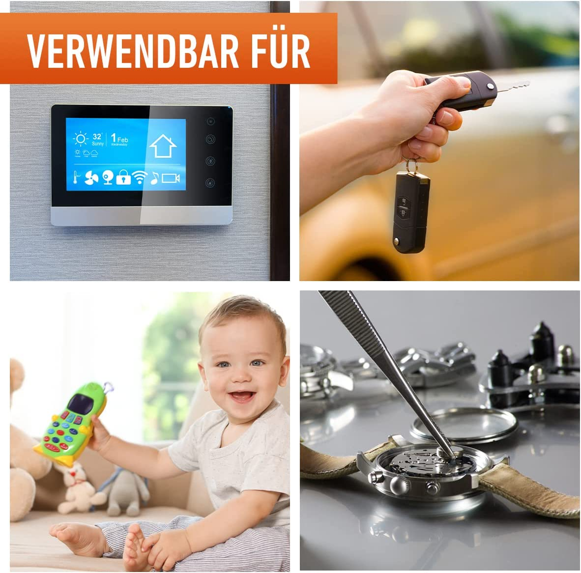 Panasonic CR2032 Lithium 3 Volt Battery Card of 6