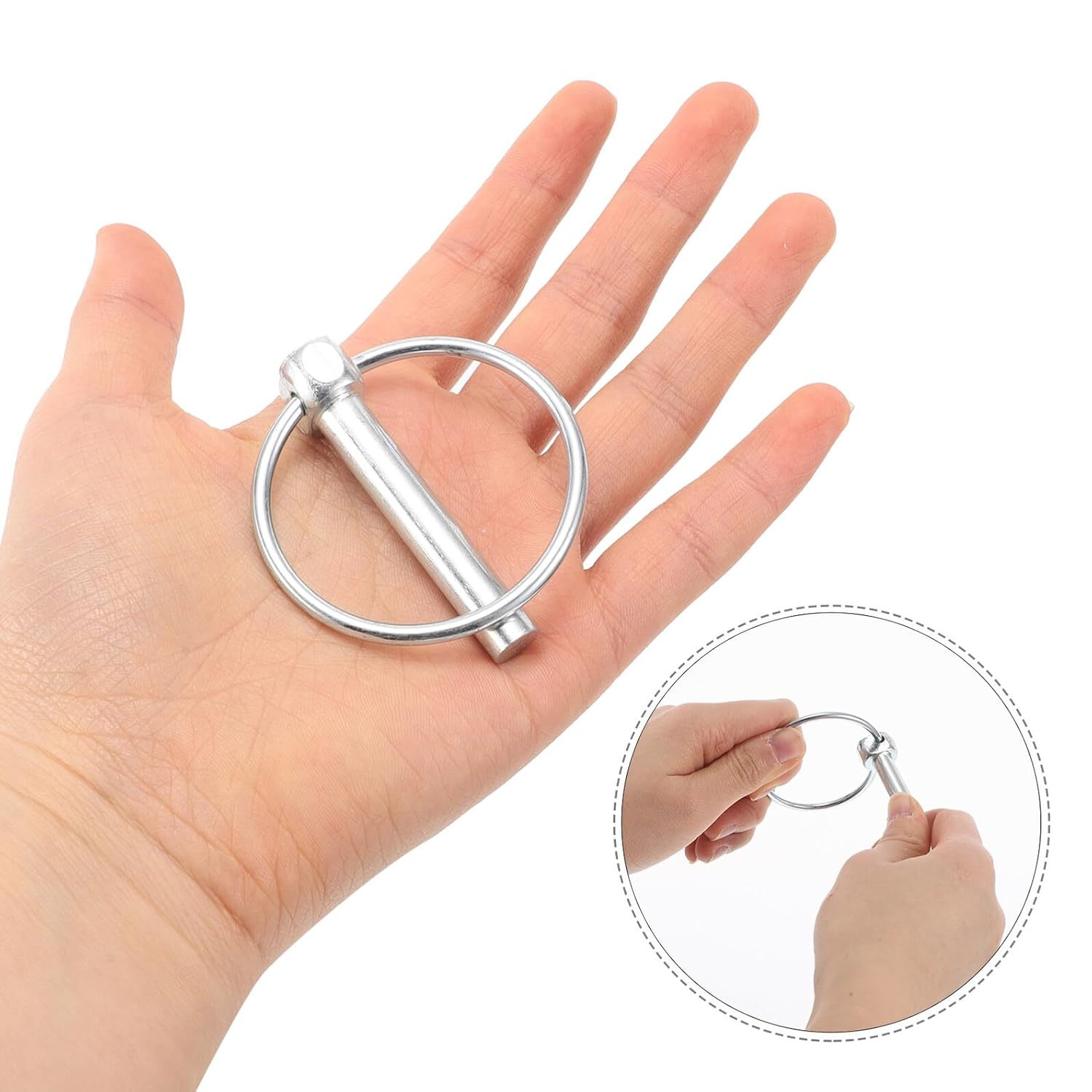 TOKIDNY Heavy Duty Galvanized Iron Lynch Pin Assortment Kit with O-Ring for Trailer and Rv Accessories Secure Locking Hitch Pins for Utility Trailers Easy Installation and Safety Part image number 3