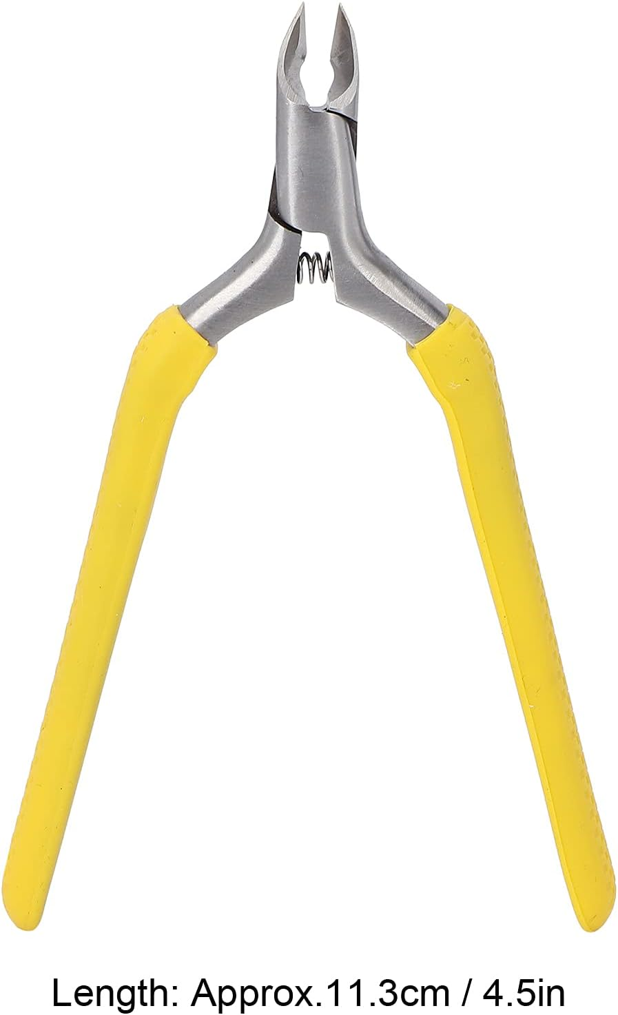 Cuticle Nippers, Cuticle Scissors, Compression Spring Cuticle Trimmer Stainless Steel Cuticle Nipper with Non-Slip Silicone Handle for Hard Toenails and Dead Skin on Hands and Feet image number 6