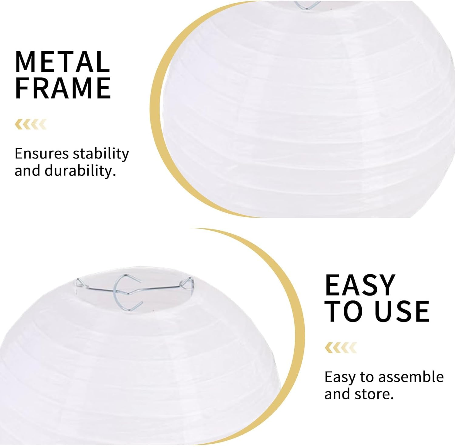 Pack of 2 20 Cm Lanterns, White, Paper Lampshade, Paper Lantern, Paper Lantern, Lampshade Paper round for Creative DIY Projects, Party, Garden, Wedding Decoration, Hot Balloon Decoration for Birthdays image number 3