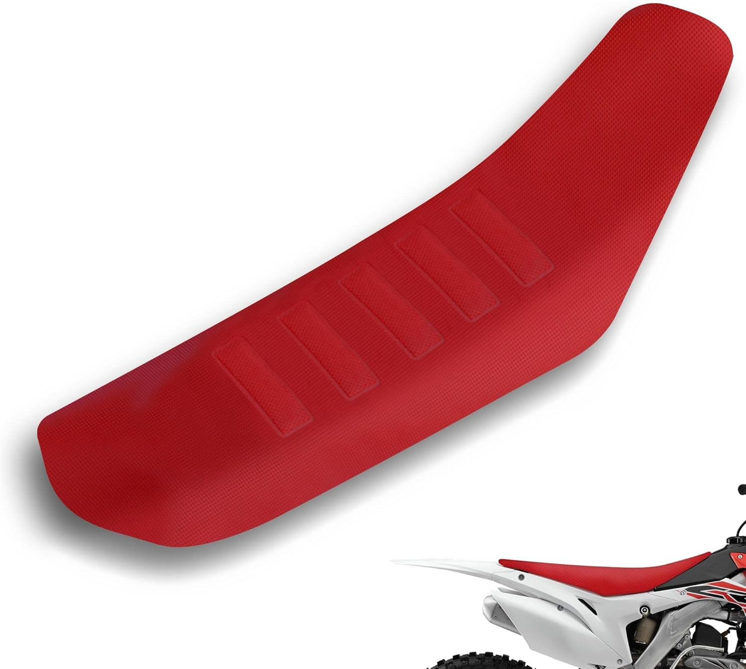 Universal Gripper Soft Seat Cover Diamond Texture for Motobike Dirt Motorcycle MX Cross Enduro Black