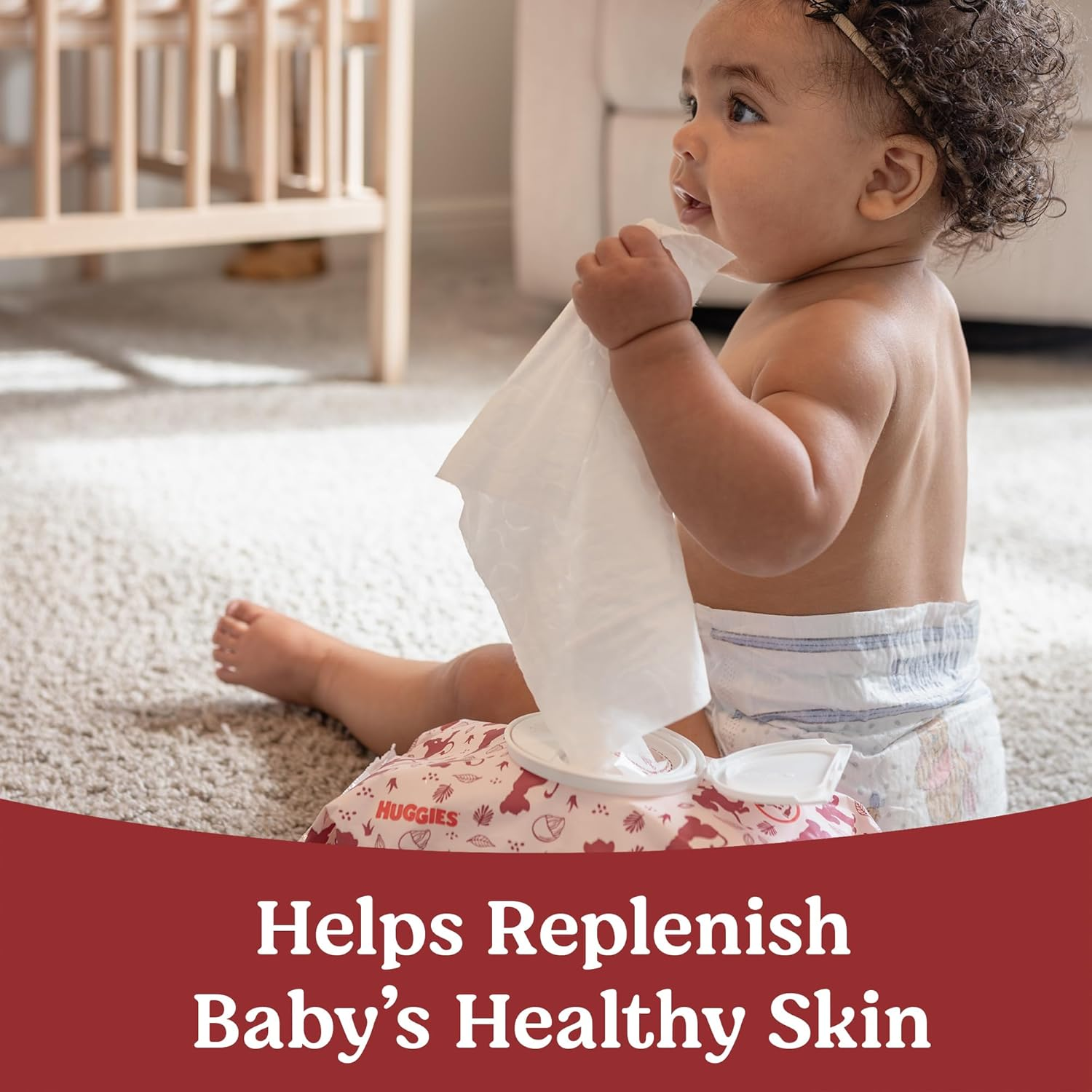 Huggies Scented Baby Wipes, Nourish Baby Diaper Wipes, 10 Push Button Packs (560 Wipes Total) image number 4