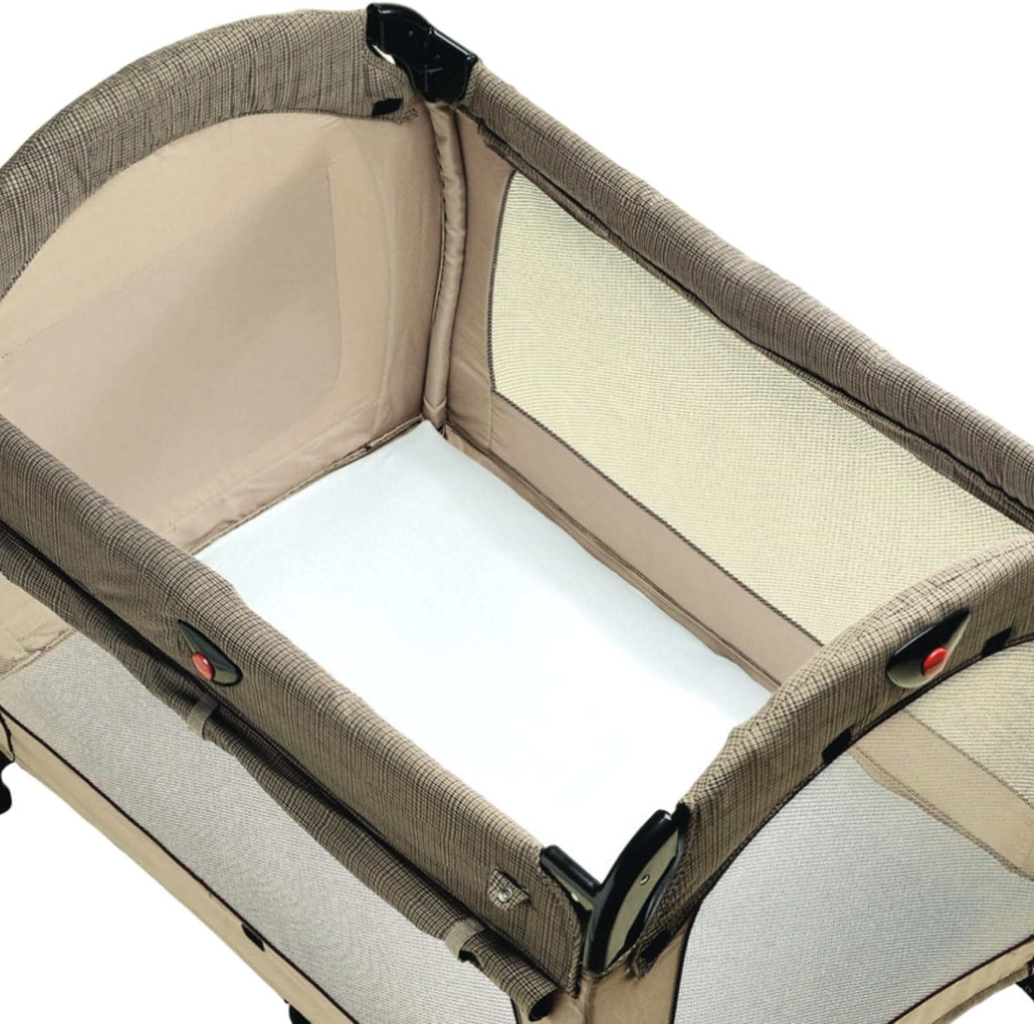 Playette Bamboo Travel Cot Fitted Sheet, White, Machine Washable (73X105X10Cm) image number 3