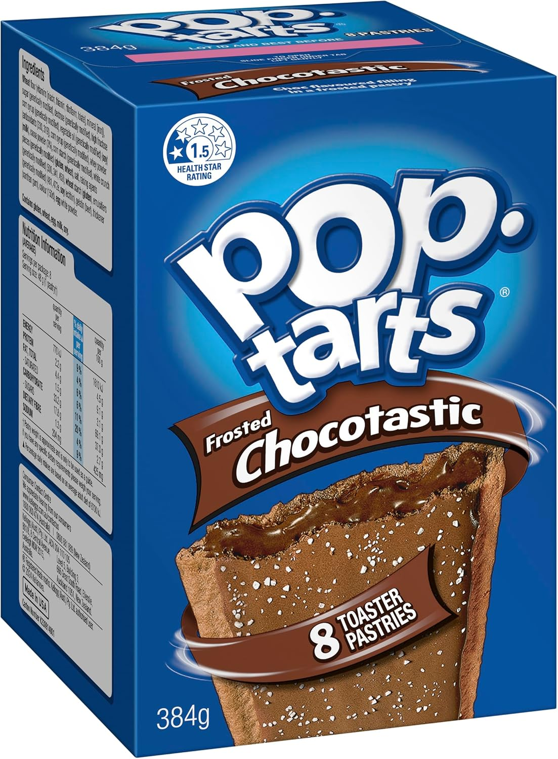 Kellogg'S Pop-Tarts Frosted Chocotastic Toaster Pastries 384G, 8 Count (Pack of 1) image number 4