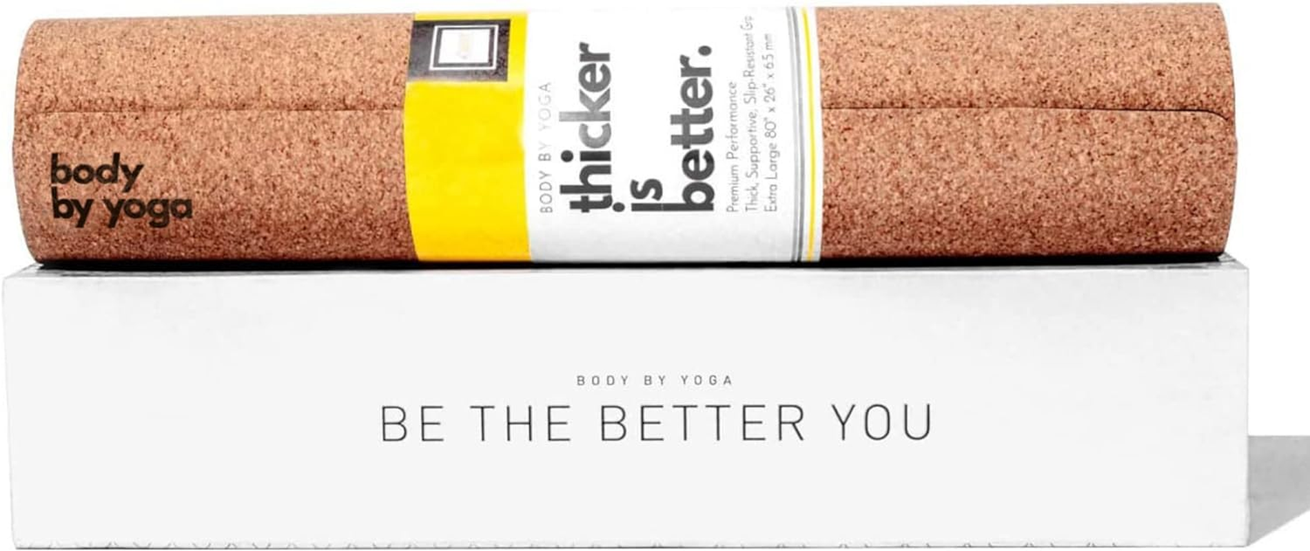 Luxury Cork Yoga Mat - Non Slip, Extra Thick Grip. Thicker, Longer, and Wider for More Comfort and Support. Tough Enough for Hot Yoga. Natural, Non Toxic, and Eco Friendly. Optional Alignment Lines.