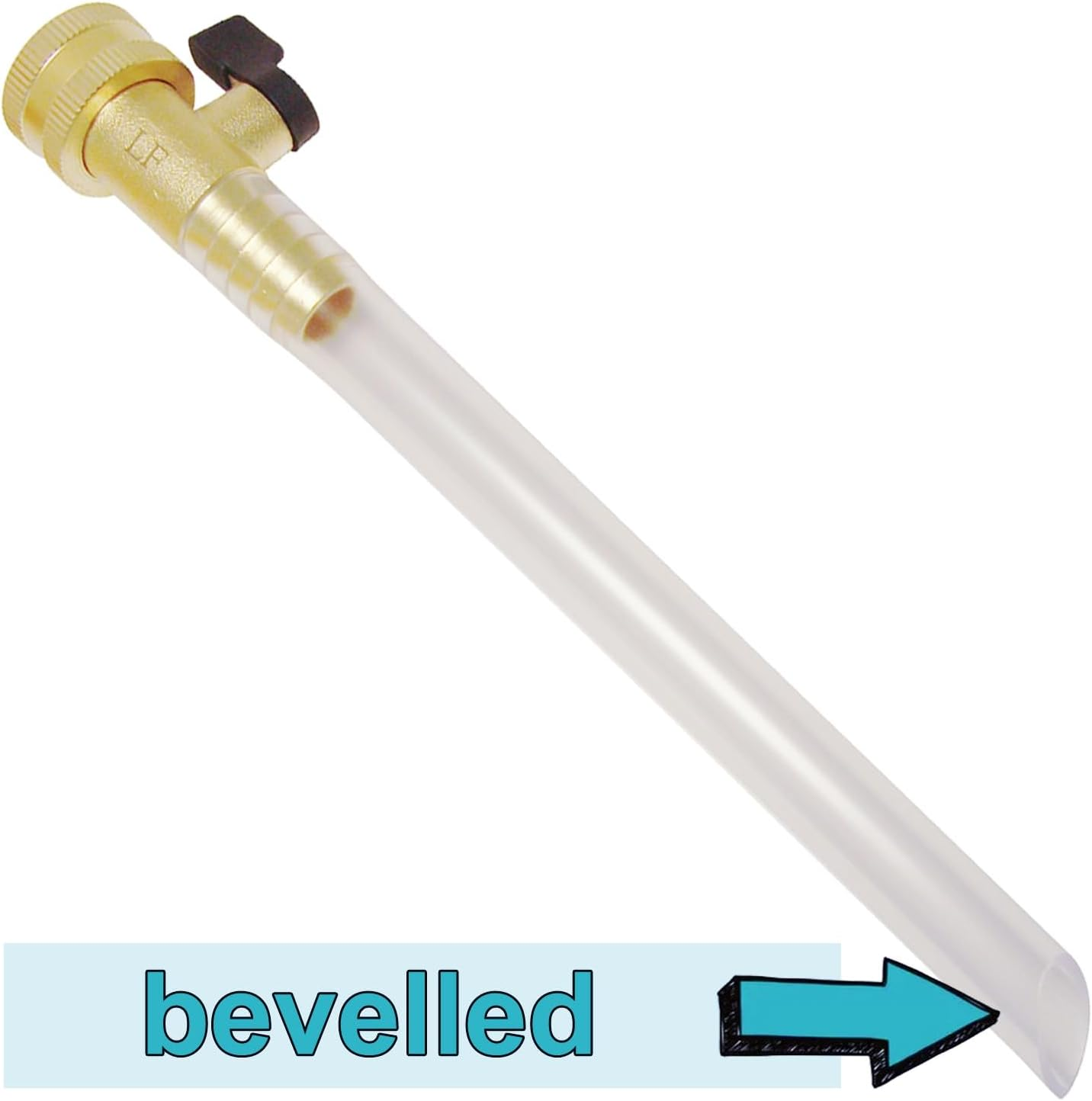 Brass RV Water Tank Filler - Caravan Accessories W/Shutoff Valve Eliminate Line Backflow Lead-Free Bevelled 5/8'' Fill Tube image number 4