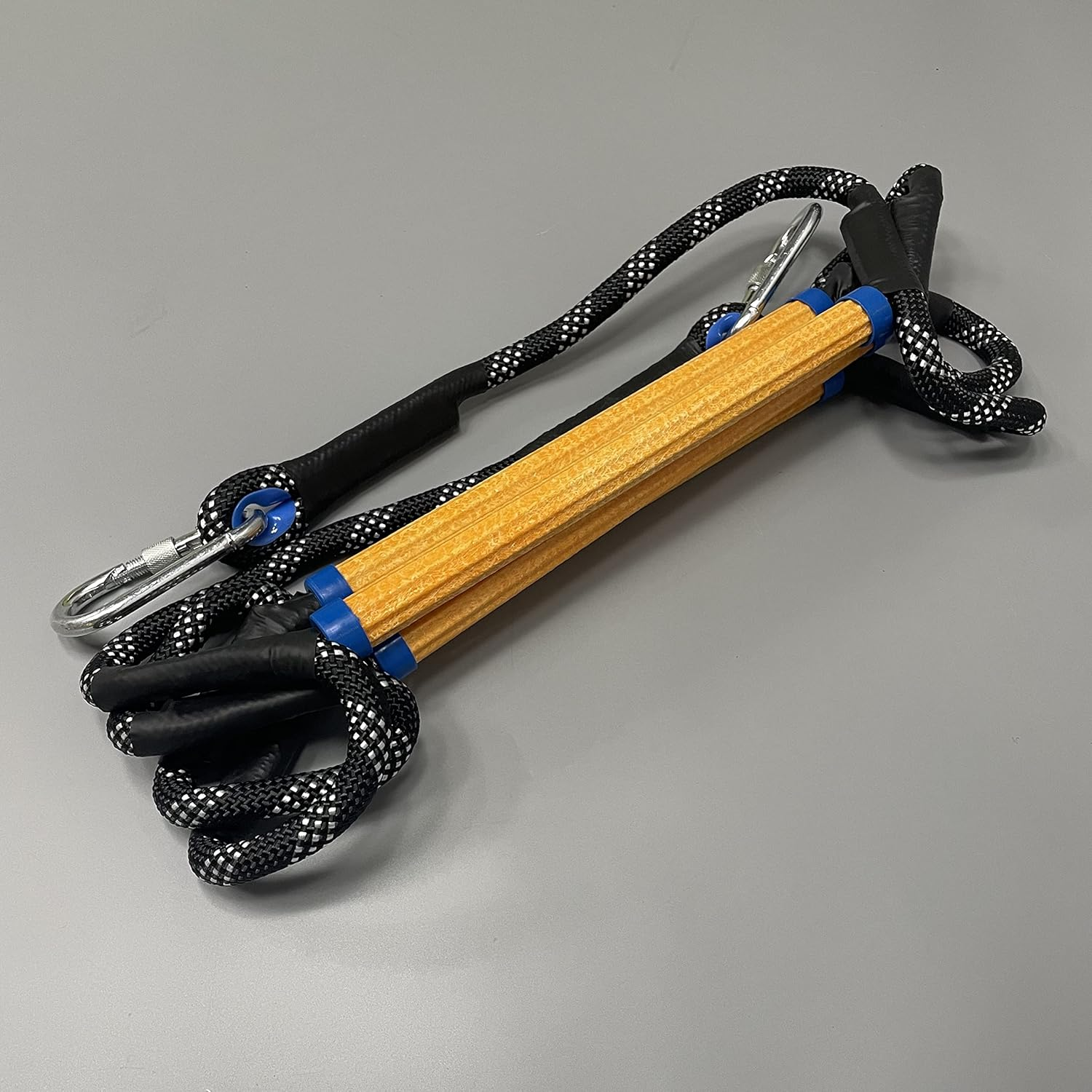 Mvbouresu Boat Rope Ladder, Heavy Duty Climbing Rope 400Lbs Strength, 14Mm Reinforced Polyester Line, Rigid Resin Step Design, Outdoor Ladder for Inflatable Boat, Kayak, Motorboat, Canoeing (4 Step) image number 2