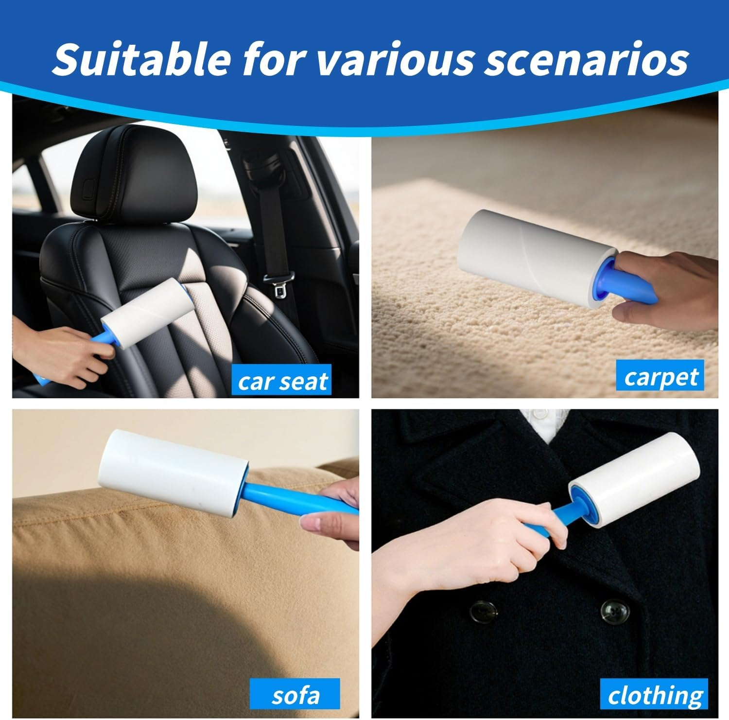 Bryzant Lint Rollers for Pet Hair Extra Sticky 800 Sheets Pet Hair Remover,Suitable for Clothes, Furniture, Carpet, Dog & Cat Removal (800 Sheets) image number 4