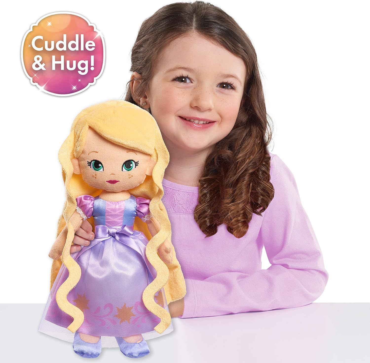 Disney Princess so Sweet Princess Rapunzel, 12.5 Inch Plushie with Blonde Hair, Tangled, Kids Toys for Ages 3 up by Just Play image number 2