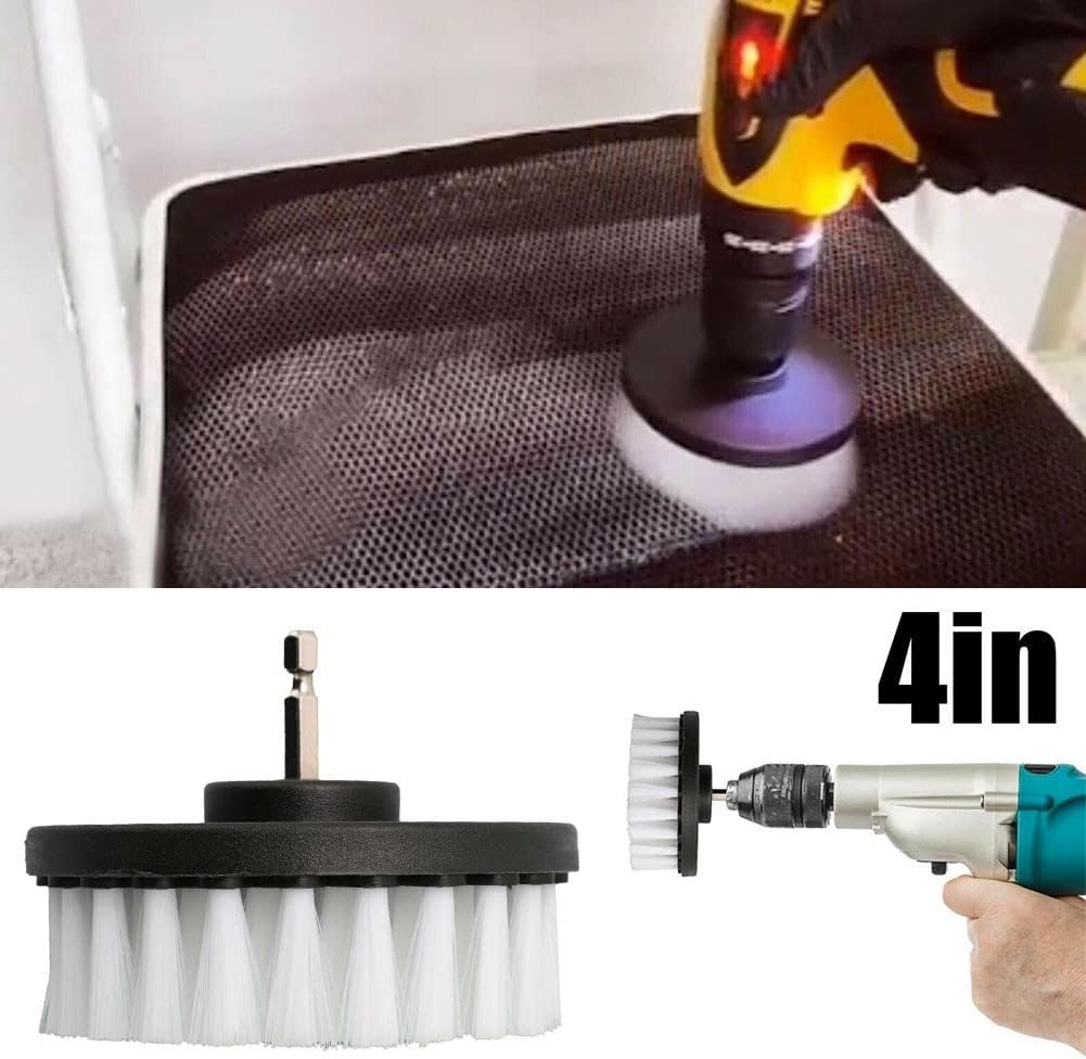 4 Inch Soft Drill Brush for Cleaning Attachment Carpet & Leather and Upholstery Soft Brush image number 3