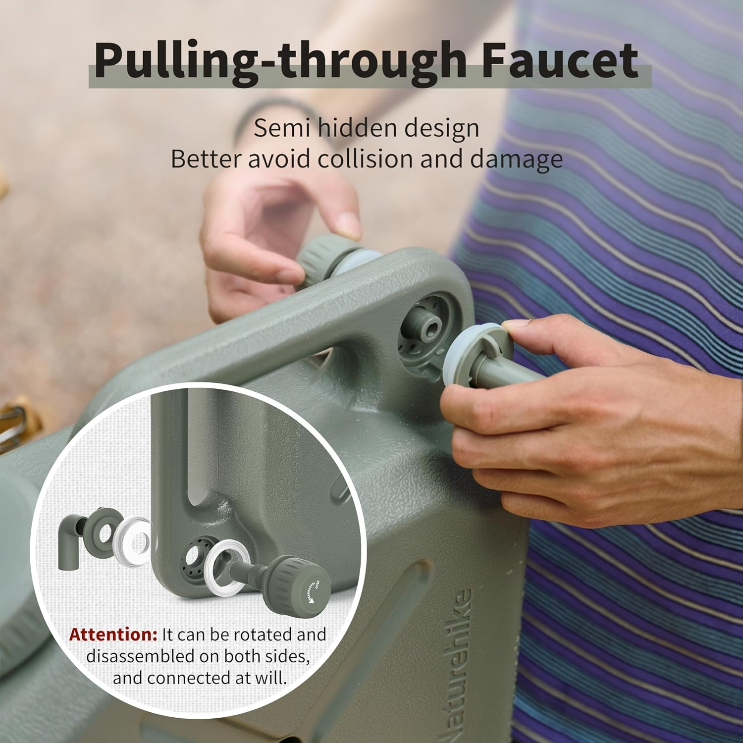 Naturehike Camping Bucket, Outdoor Water Container Food Grade PE Barrel, 12L/20L Portable Durable Water Storage for Outdoor Hiking Picnic Travel image number 2