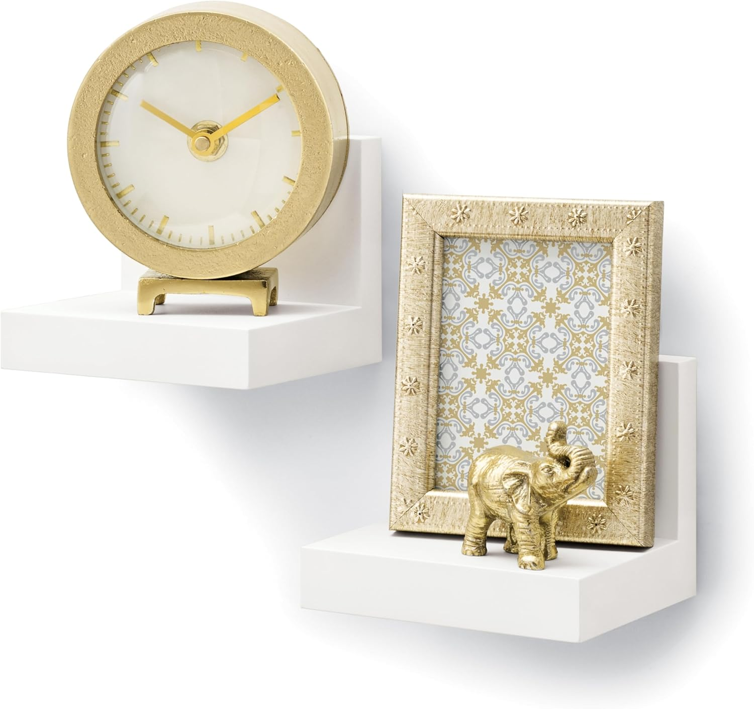 Command Display Ledges, Holds up to 2 Lb, Quartz, 2 Ledges with 8 Medium Command Strips, Damage Free Hanging Floating Shelf with Adhesive Strips, Personalize Living Room, Bedroom, Kids Room or Office image number 1