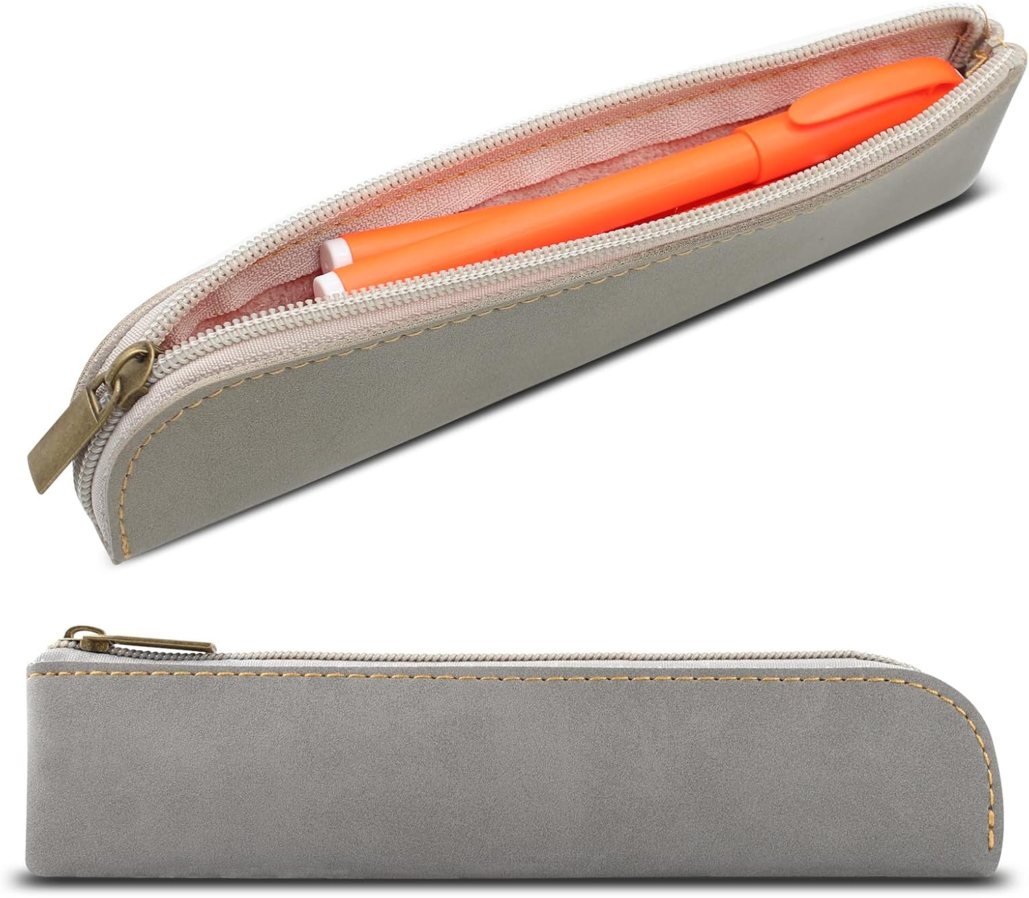 1 Pcs Pen Holder Pouch Stationery Bag Portable Organizer Compact Premium Faux Leather Storage for Business Adults