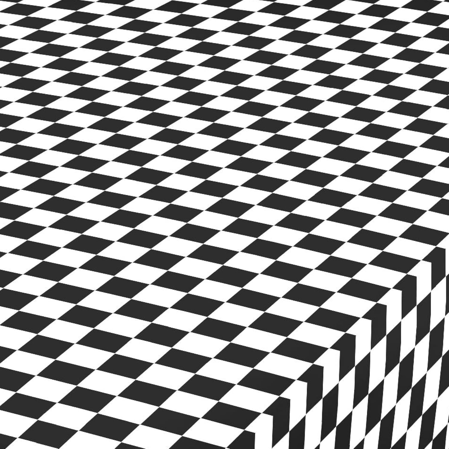 Bedlam Black & White Checkered Fitted Sheet &ndash; Single Size 190 X 90 X 25Cm &ndash; Soft Touch Bed Sheet &ndash; Tile Pattern Bedding in Black/White &ndash; Matching Duvet Cover Available &ndash; Stylish Bedroom Linen image number 1