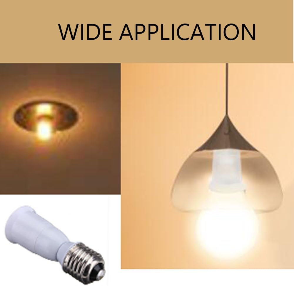 E27 Light Socket Extender Adapter Base, 3-Pack E27 Converter for Light Lamp Bulb Holder Fitting
