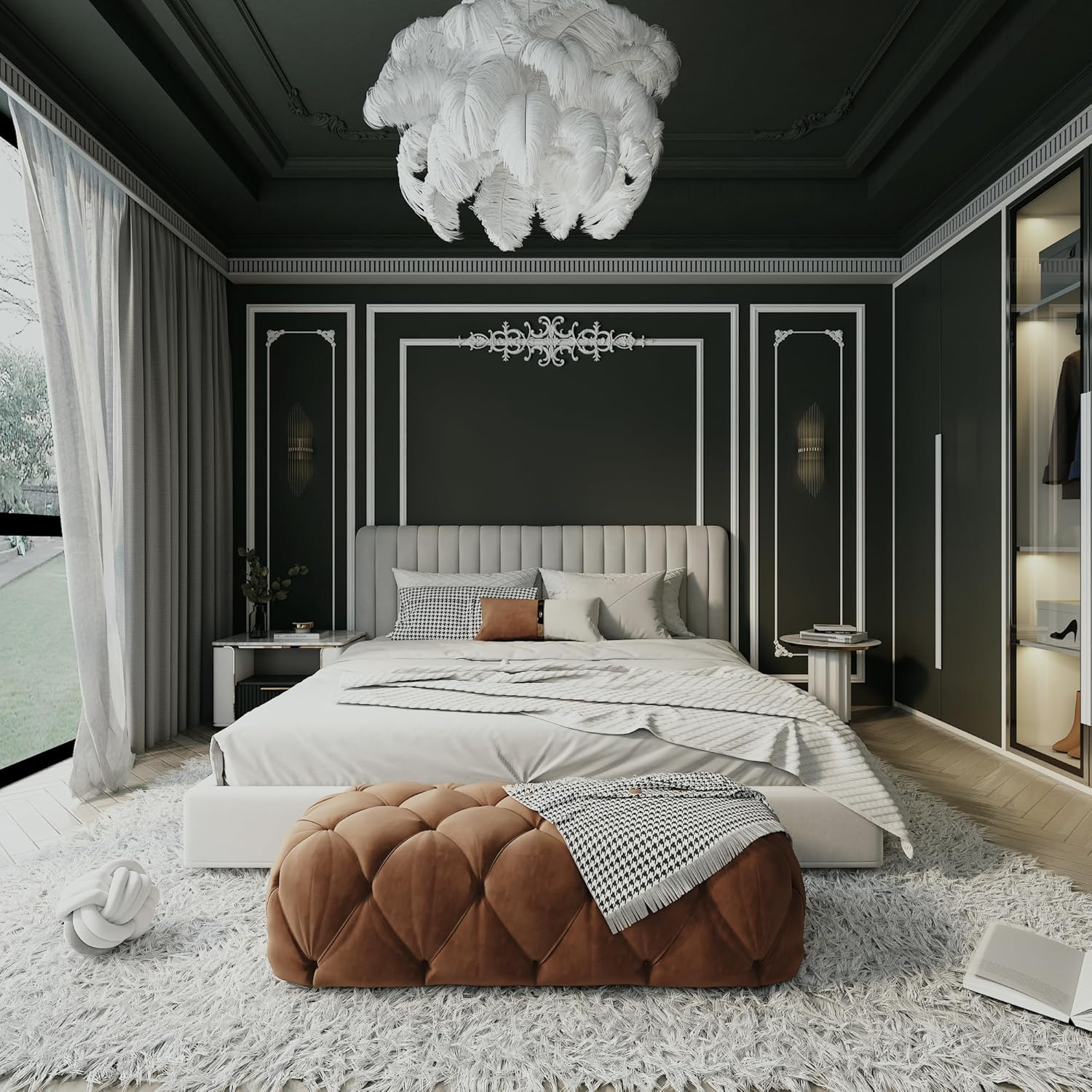 40Cmx3M Dark Green Peel and Stick Wallpaper Solid Color Matte Contact Paper Self Adhesive Removable Waterproof Cabinet Vinyl Wrap 3D Thick Stick on Wallpaper for Furniture Countertop Drawer Decor DIY