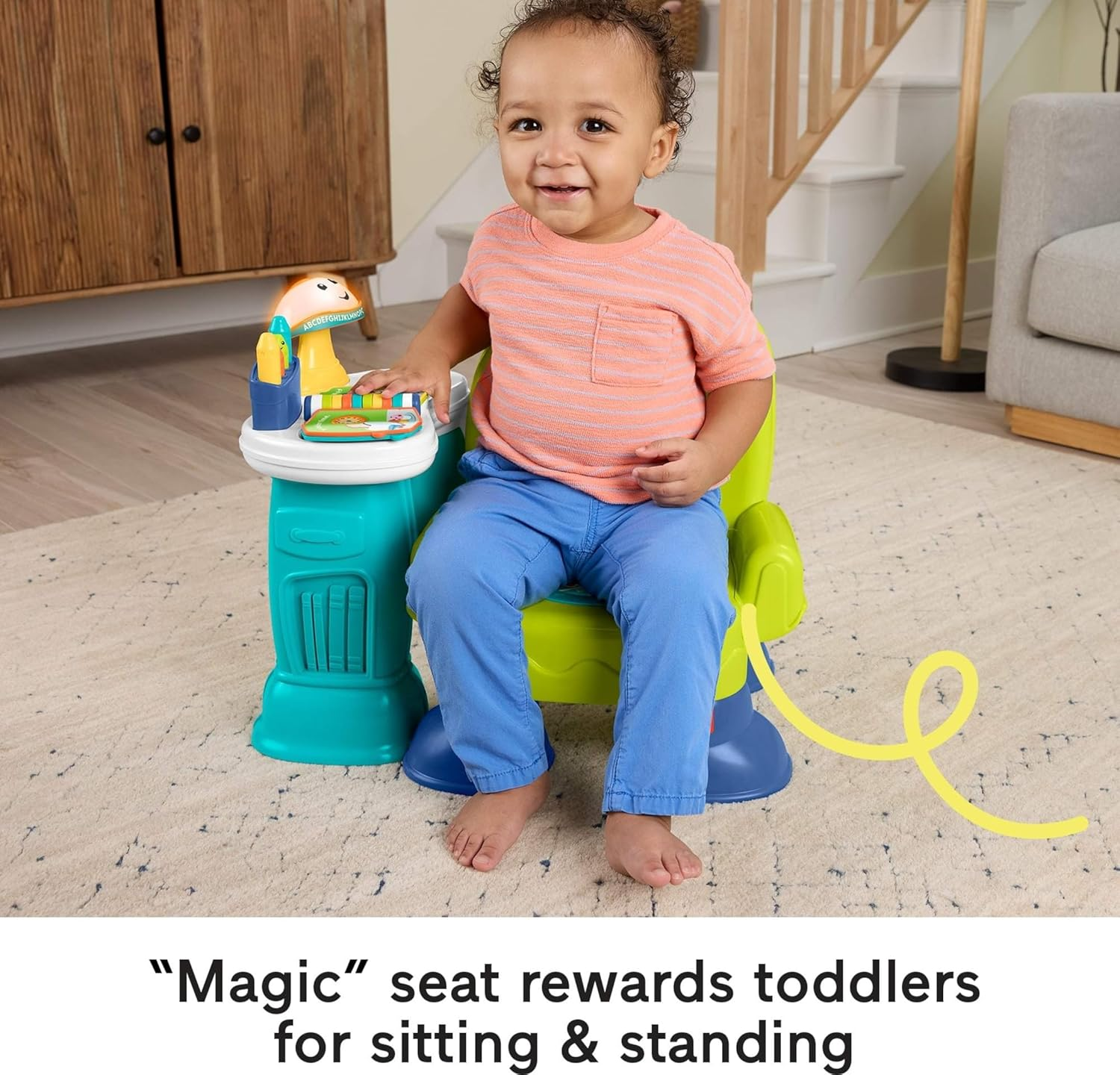 Fisher-Price Toddler Toy Laugh & Learn Song & Story Learning Chair with Music Lights & Activities for Kids Ages 1+ Years (Amazon Exclusive) image number 2