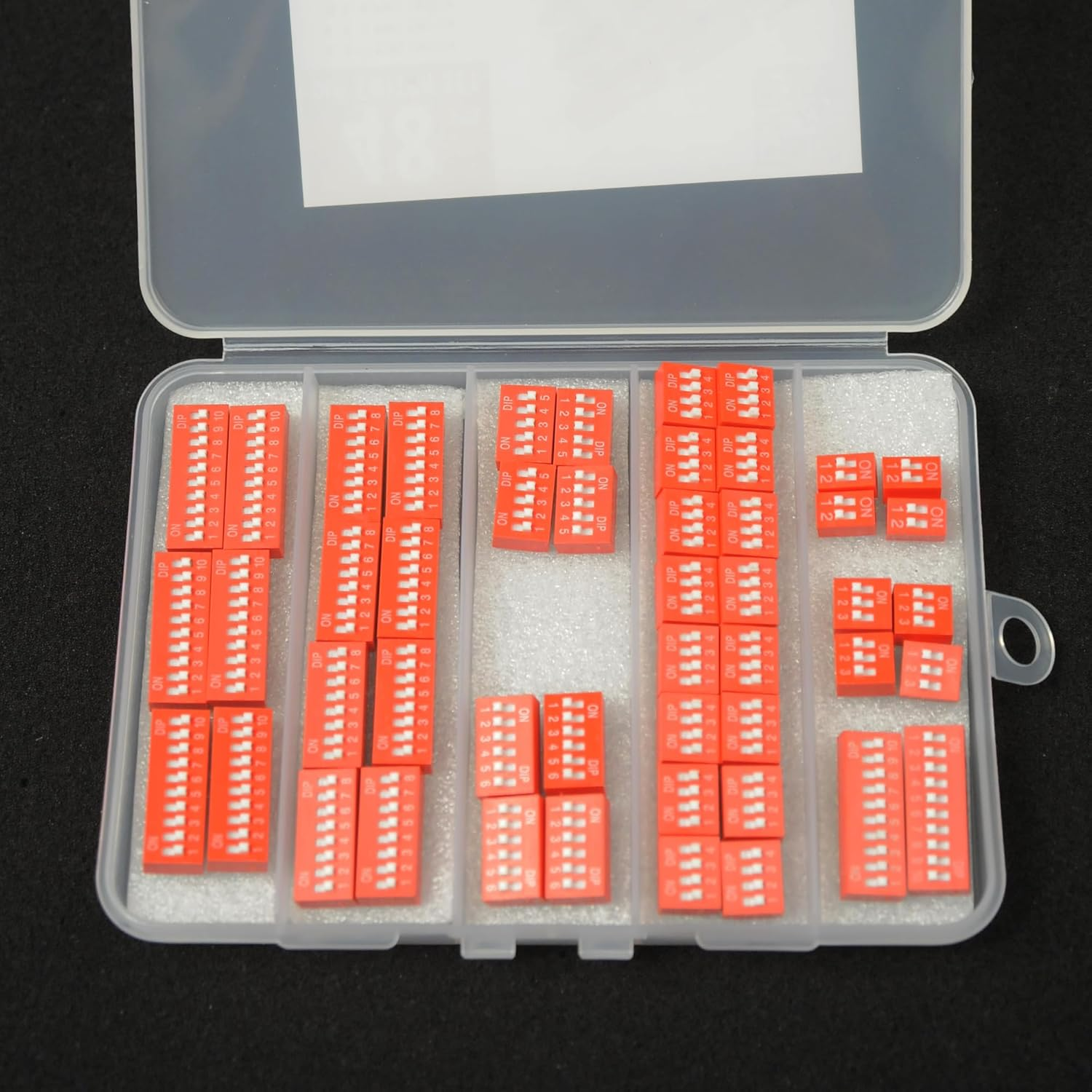 Lonely Binary 48-Pack DIP Switch Set &ndash; 2, 3, 4, 5, 6, 8, 10 Position DIP Switch Breadboard-Friendly Modules (48 Total Switches) for Arduino, Raspberry Pi Pico, ESP32 & DIY Electronics image number 2