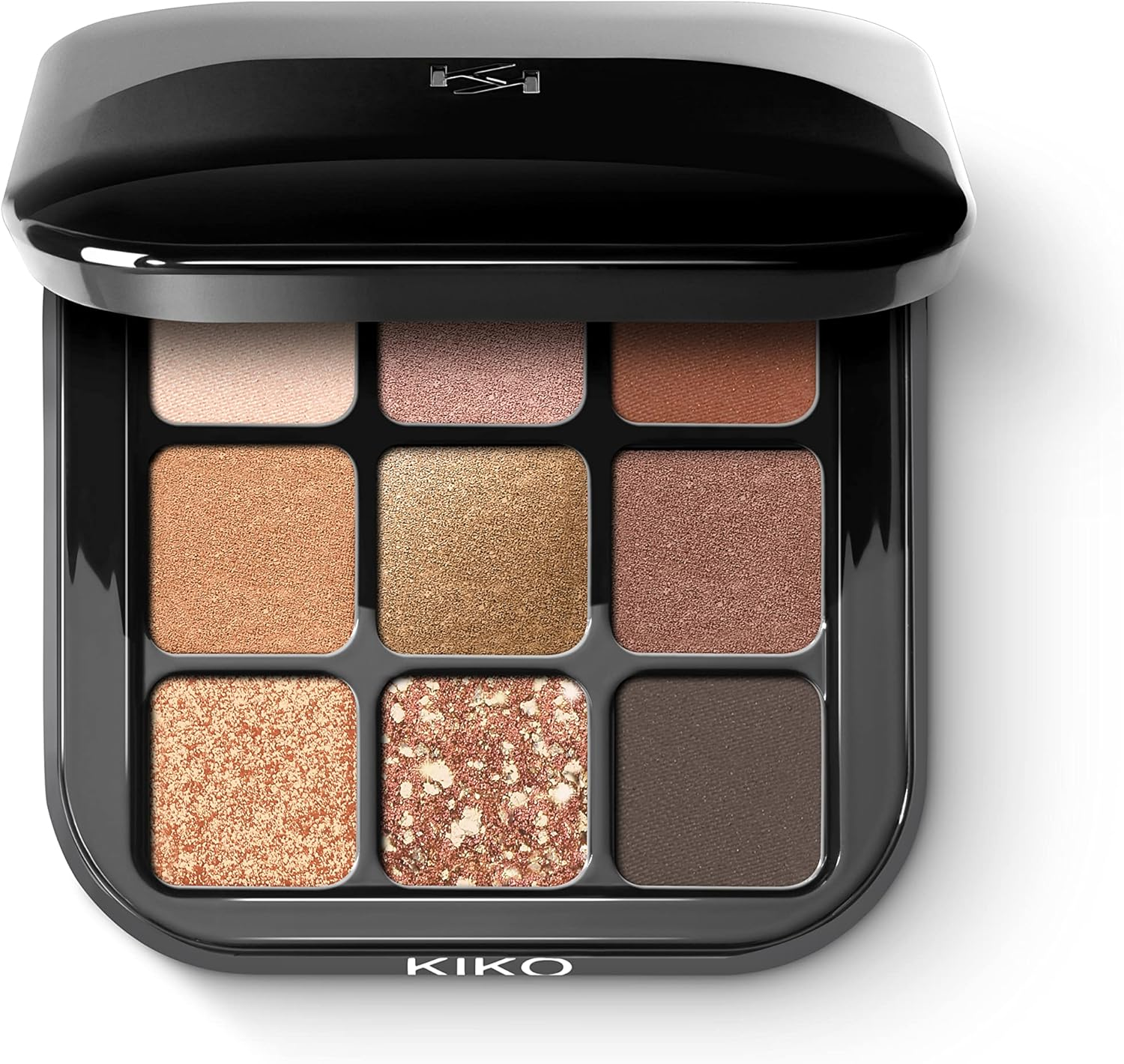 KIKO Milano Glamour Multi Finish Eyeshadow Palette 01 | Palette with 9 Eyeshadows in Different Finishes