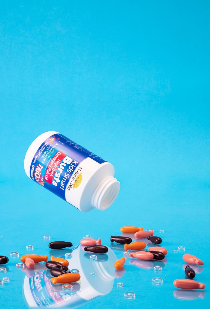 Nature'S Way Kids Smart Omega 3 Fish Oil High DHA Burstlets 60 Capsules image number 3