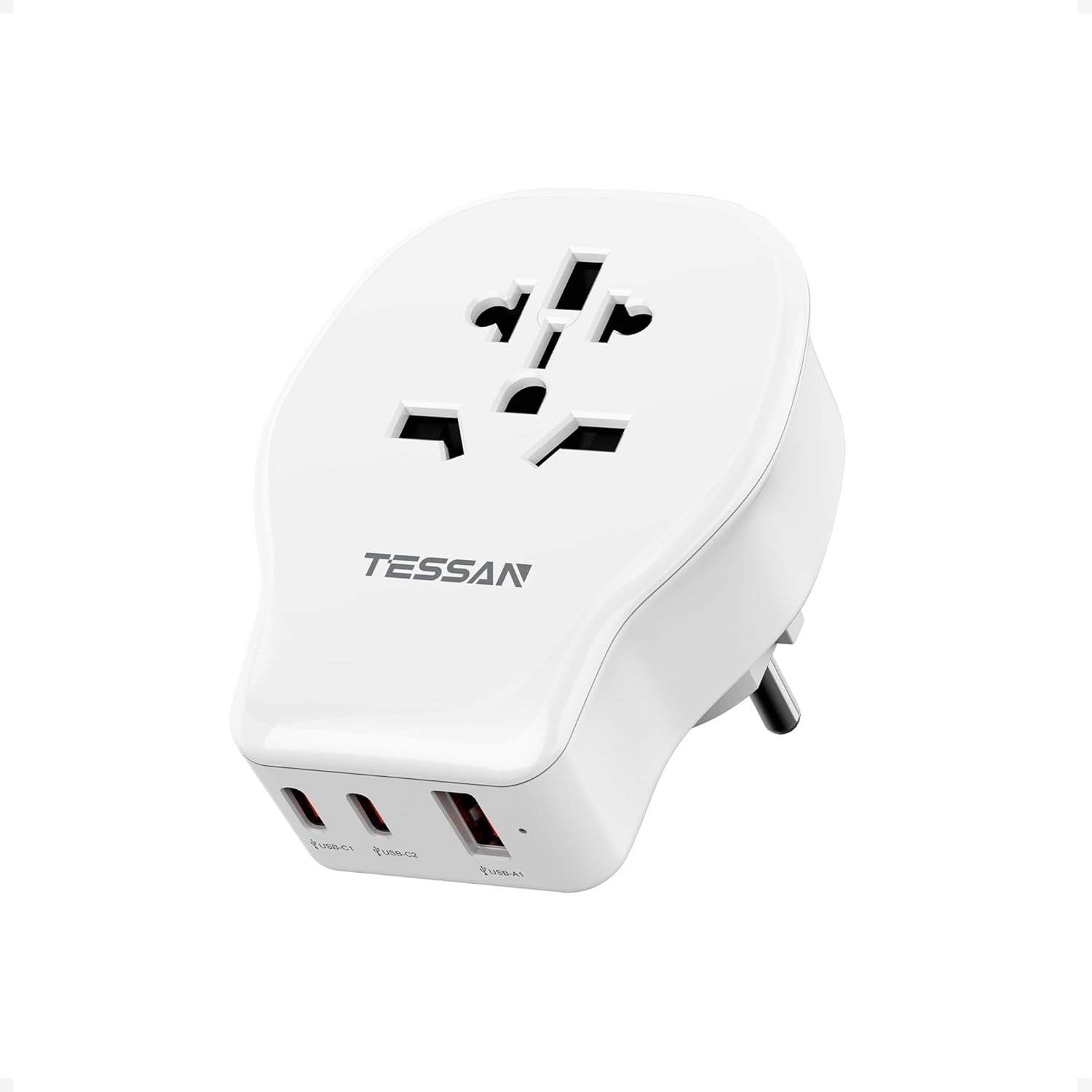 TESSAN Europe Travel Adaptor, AU to EU Travel Adapter with 3 USB Ports (2 USB-C 20W), AUS to European Plug Adaptor for Euro Portugal Bali Germany Spain France Greece Iceland, Type E/F image number 3