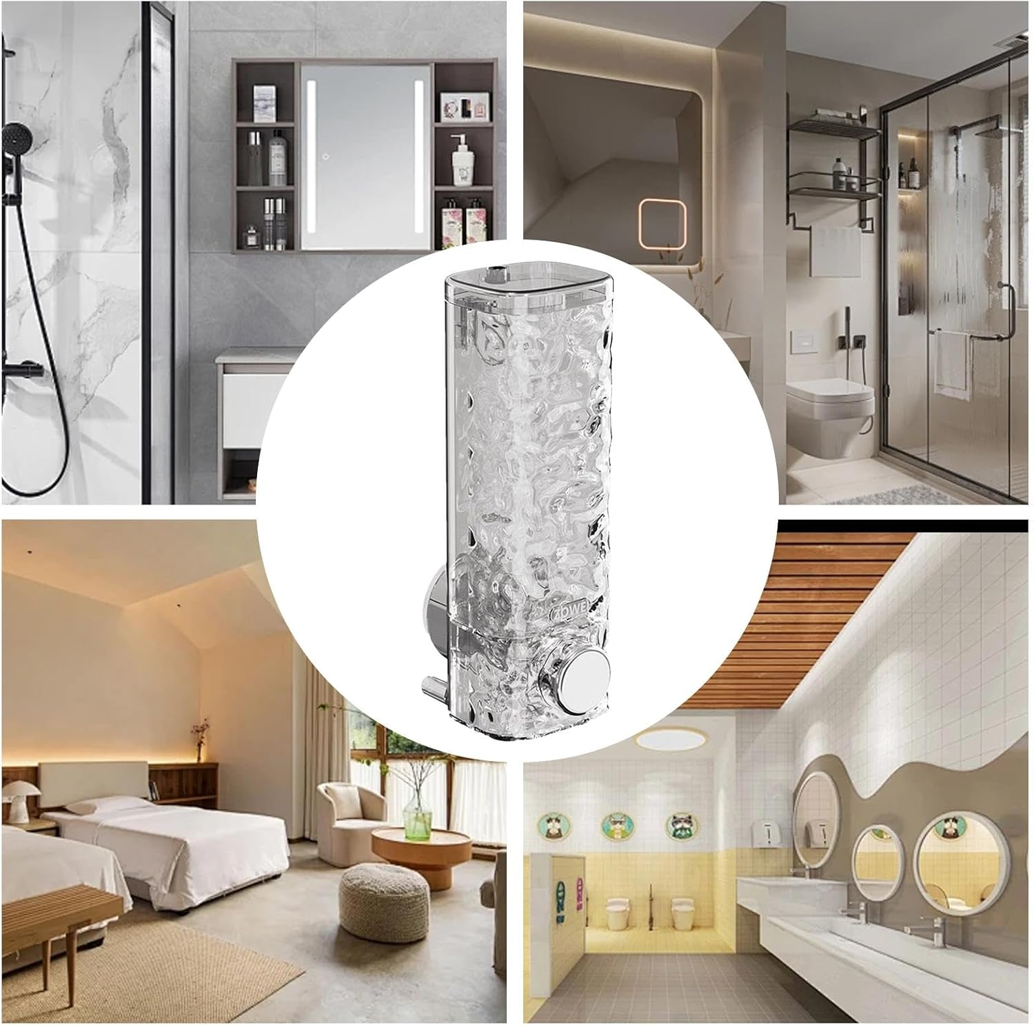 Shower Soap Dispenser - Suction Cup Soap Dispenser | 450Ml Pressed Soap Dispenser | Transparent Shower Dispenser | 450ML Push-Type Shampoo Bottle | Shampoo Dispenser for Shampoo, Conditioner, Soap image number 1