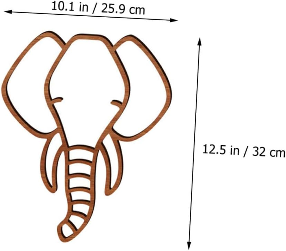 KAILIKETIY 2Pcs Wooden Animal Wall Decor Set 3D Cartoon Style Wood Animal Wall Art for Boys and Girls Nursery and Office Room Decorations - Light Brown image number 6