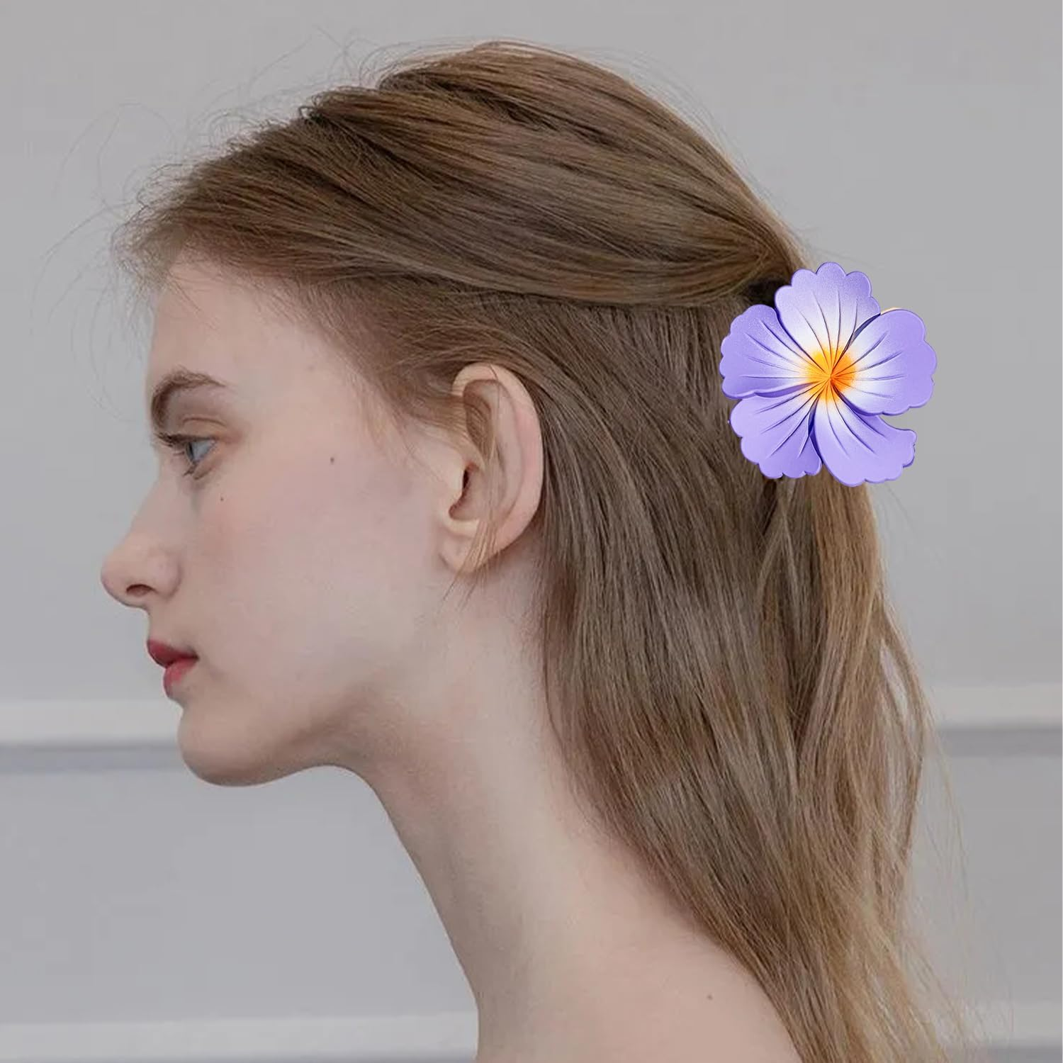 Pack of 6 French Flower Clips, Retro Temperament Hair Accessories, Non-Slip Hairpin, Eleer Headpiece, Suitable for Medium and Long Hair, Thick Hair image number 3