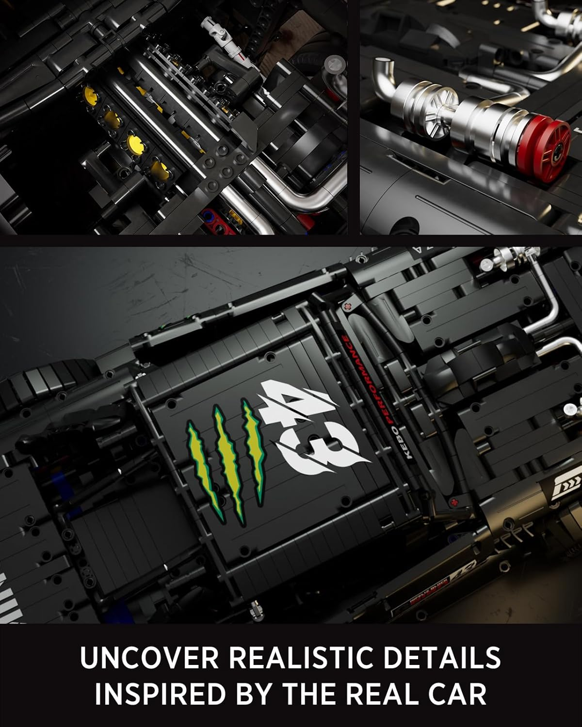 Nifeliz HOONIKEN Model Car Set, Colletible Building Toy for Adults, for Car Lovers and Muscle Car Fans (3141 Pieces image number 4