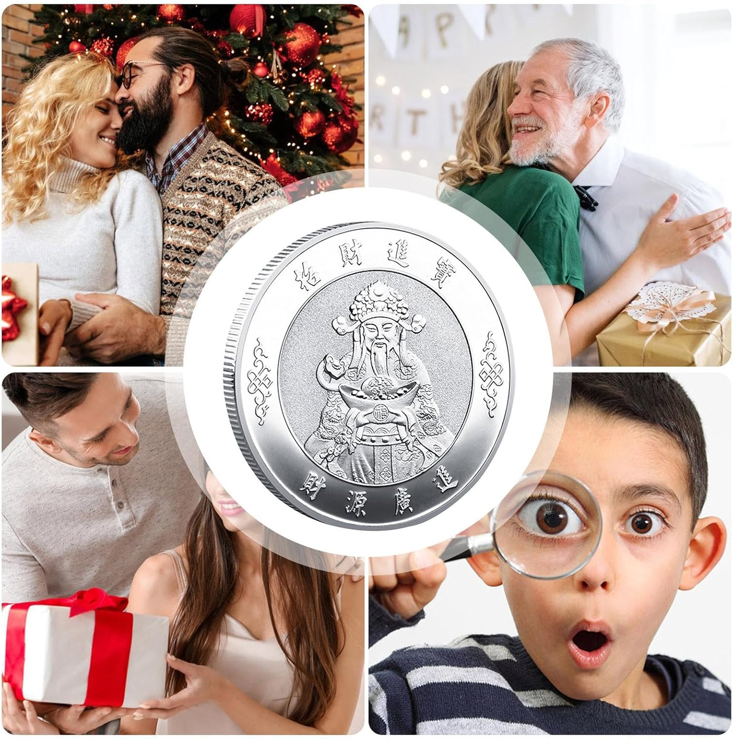 Chinese Lucky Feng Shui - Chinese God-Of-Wealth Fortune Coin | Money and Treasures Will Be Plentiful Lucky Coin May Wealth Come Generously to You Chinese God-Of-Wealth Lucky Charm image number 4
