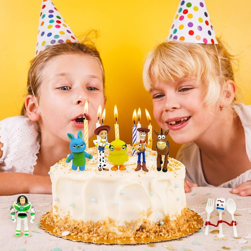 Toy Action Figures Story Toys Set, 1.5-2.3 Inches Tall Action Figures with Woody, Buzz and Jessie,Toy Anime Figurines Story Characters (7 Pack) image number 3