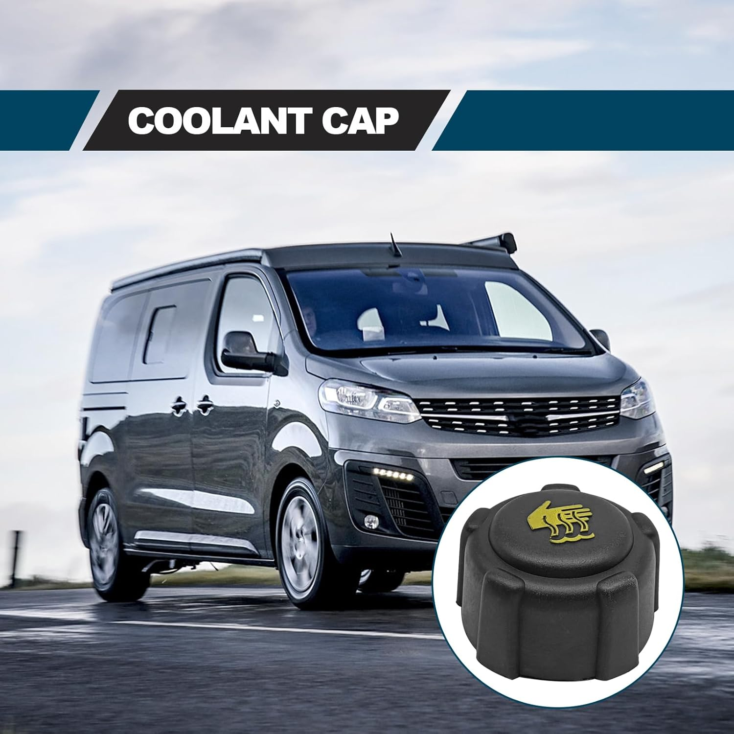 Car Radiator Coolant Reservoir Tank Cap Replacement Compatible with Nissan Dacia Fiat Mercedes-Benz Opel Rena Renault Vauxhall, Replace# 21430-AX30A 8200048024 image number 5