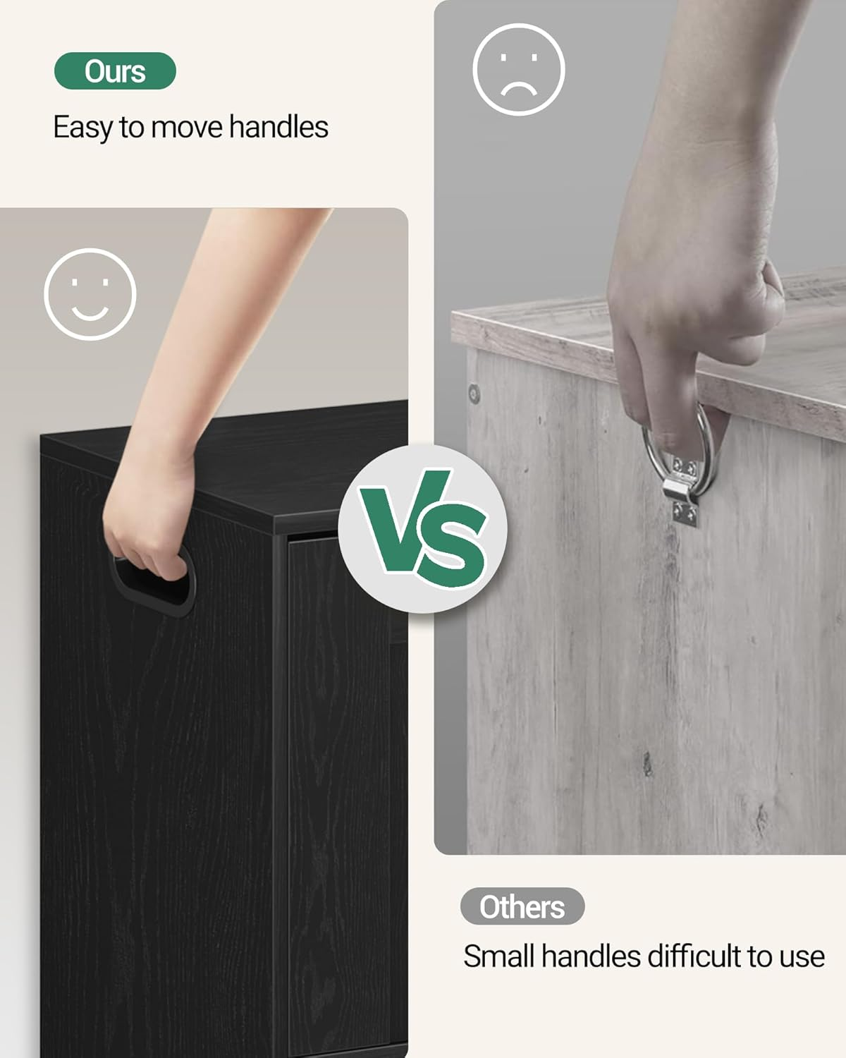 Hzuaneri 39.4" Storage Chest, Storage Bench Trunk with 2 Hinges,Wooden Box, Lift-Top Chest Organizer, Shoe Bench for Entryway, Bedroom, Living Room, Black SB01004X image number 4