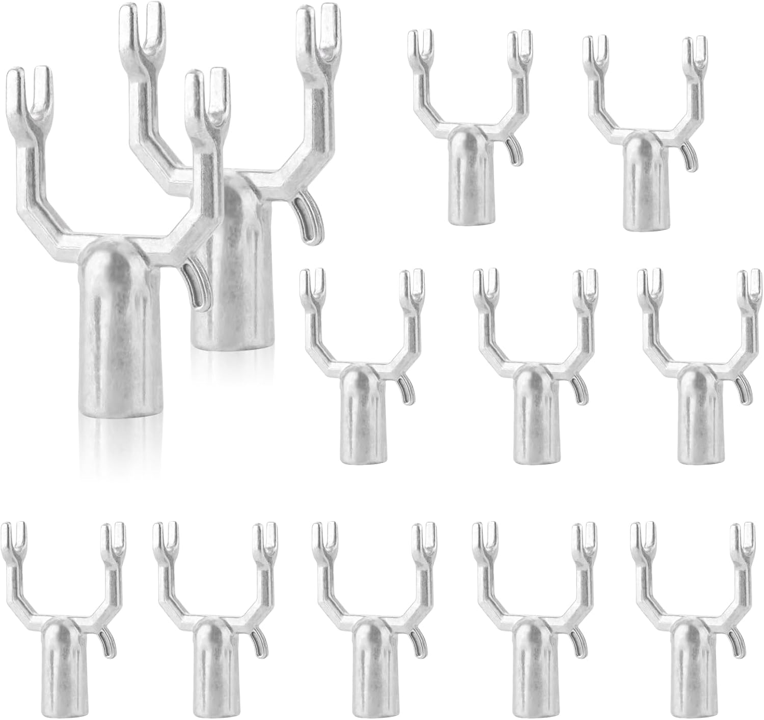 12 Pack Plant Stakes for Outdoor Plants Y-Shaped Supports Metal Tree Supports for Leaning Tree Silver Tree Straightening Kit for Gardening Plant Branch Support for Fruit Trees image number 5