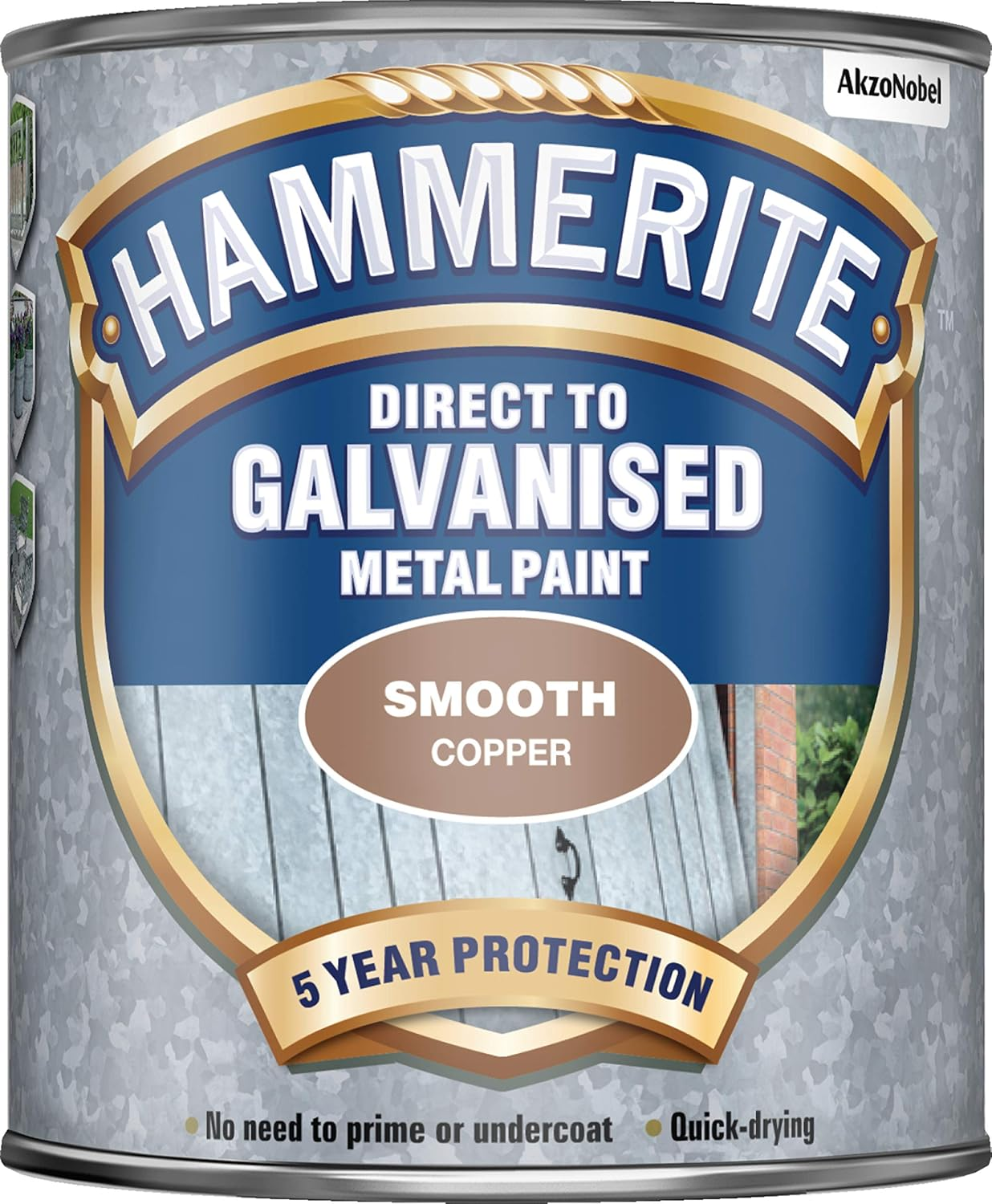 Hammerite Direct to Galvanised Metal Paint 750 Ml, Copper
