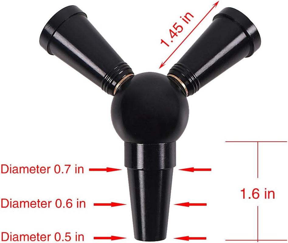 Hookah Hose Adapter Splitter 1 to 2 Connector Hookah Accessories Auto-Seal Shisha Hookah Hose Splitter Adapter Metal image number 3