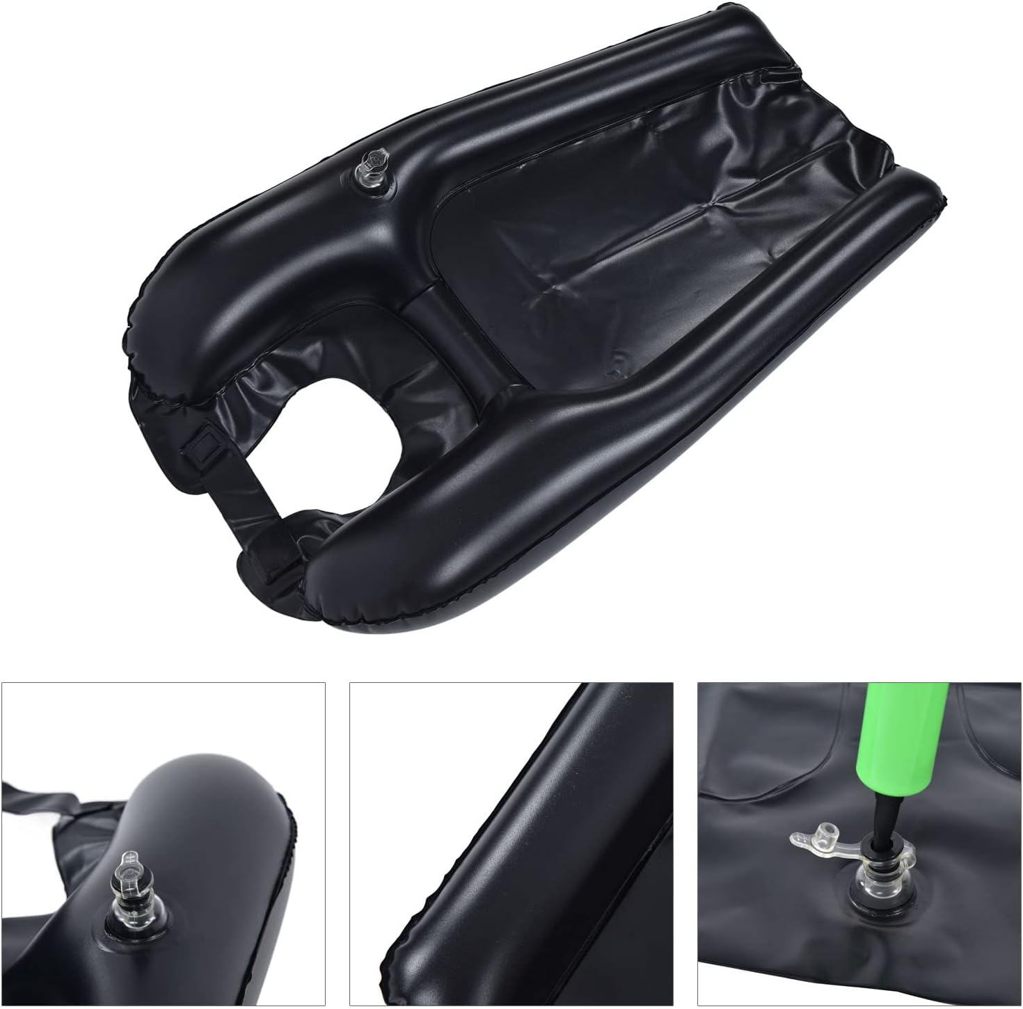 Inflatable Shampoo Bowl, Portable Hair Washing Tray with Inflator Pump, Hair Washing Sink Basin for Elderly/Pregnant/Injured/Bedridden image number 1