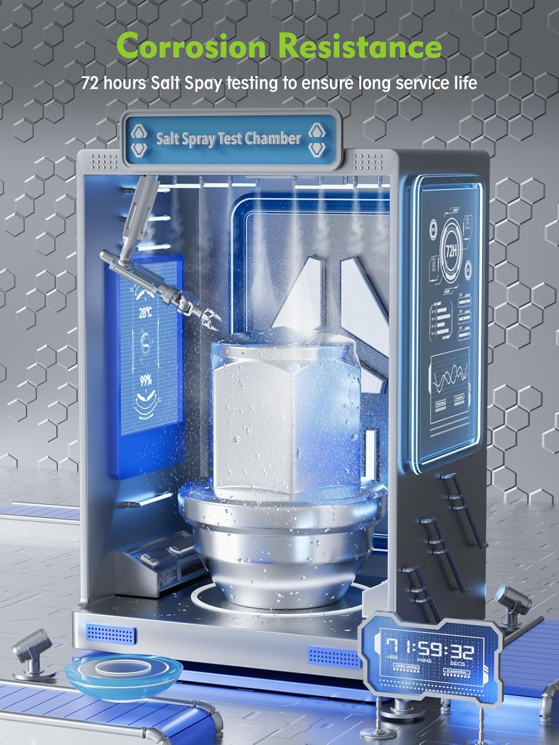 M14X1.5 OEM Lug Nuts - Replacement for Ford Mustang Edge Explorer MKX MKZ Aviator Factory Wheel, Chrome 13/16" 21Mm Hex, 20 PCS One-Piece Auti-Rust Tire Lug Nuts, OE#ACPZ-1012-M 611-007 image number 5