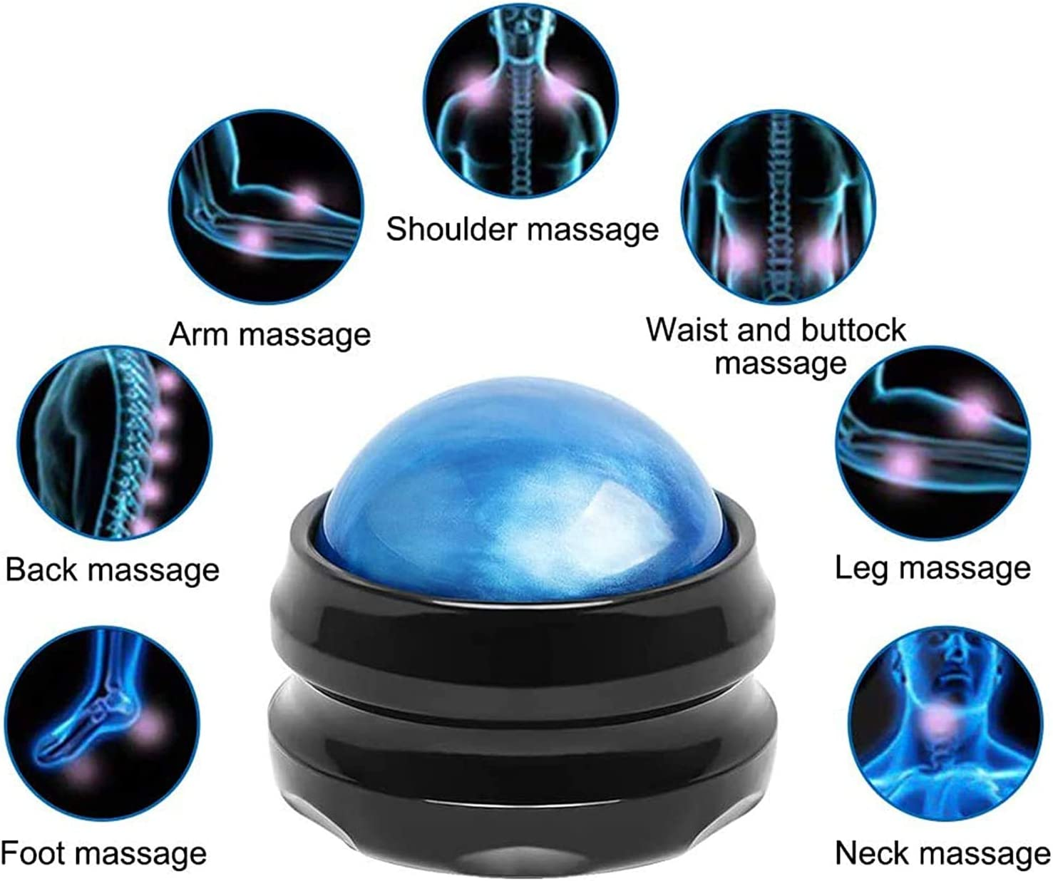 Massage Ball, WOVTE Lacrosse Balls, Self Massage Tool for Sore Muscles, Shoulders, Neck, Back, Foot, Body, Deep Tissue, Trigger Point, Muscle Knots, Yoga and Myofascial Release (Blue) image number 3
