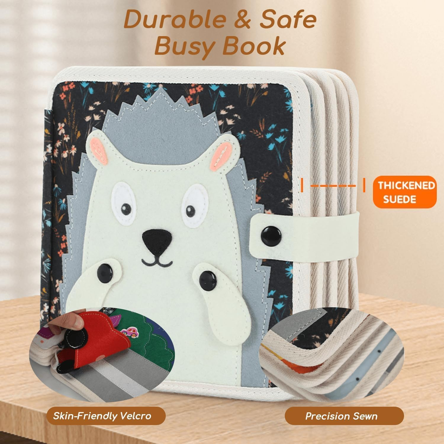 Quiet Book Montessori Toys Busy Board with Sorting, Matching, Life Skills, Felt Quiet Activity Book for Kids,Boys Girls Preschool Learning Gift image number 1