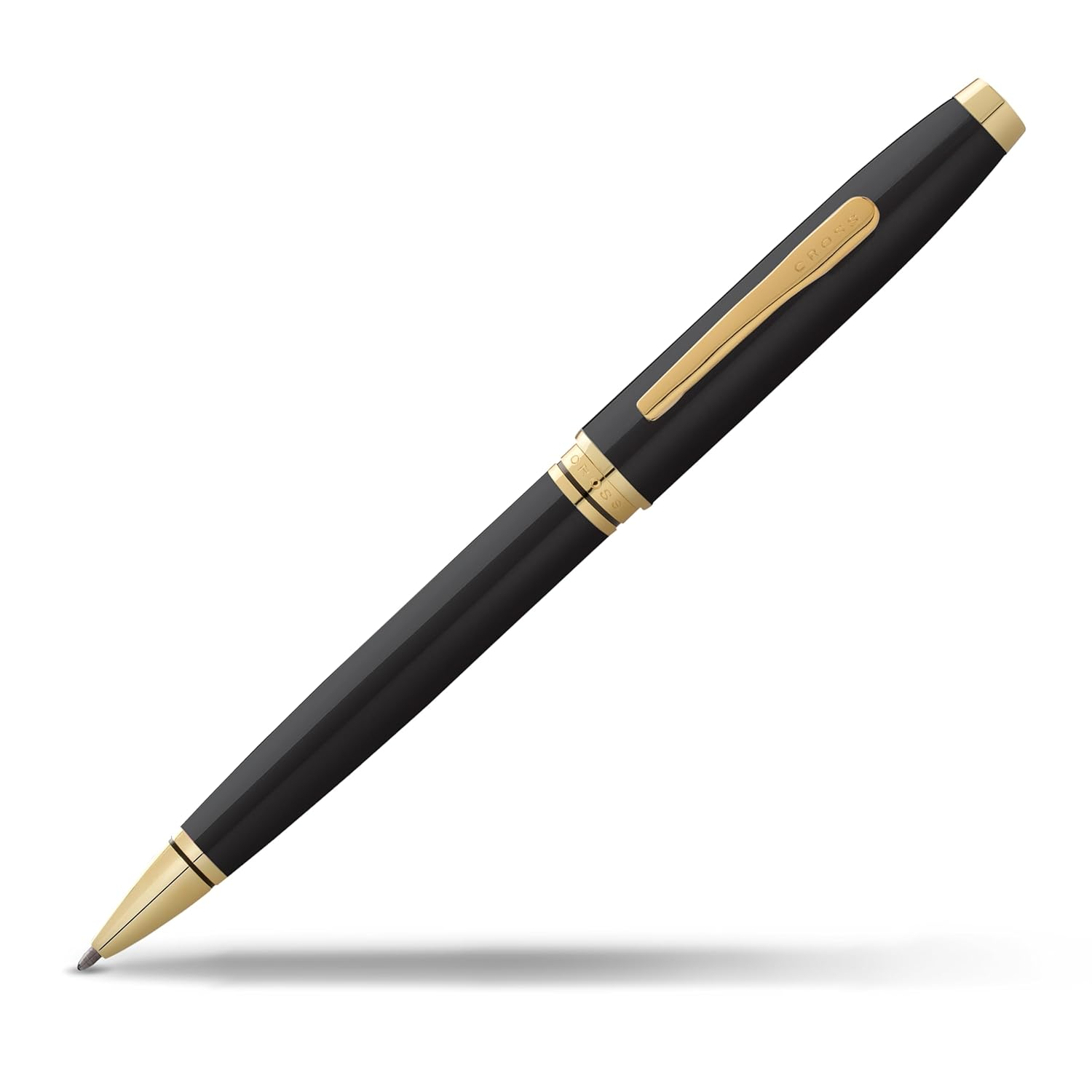 Cross Coventry Ballpoint Pen, Black Lacquer with Gold Finish image number 2
