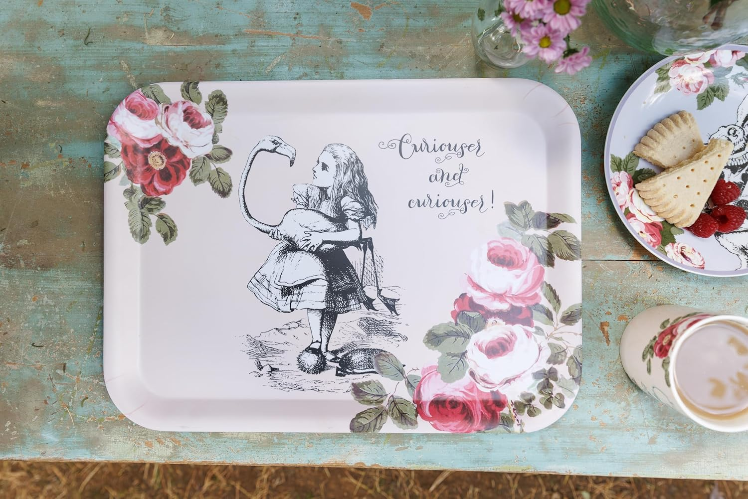 Mikasa and the V&A Serving Tray, Large Melamine Tray for Drinks and Afternoon Tea, Alice in Wonderland Collection, 43Cm X 32Cm, Perfect for Gifting image number 4