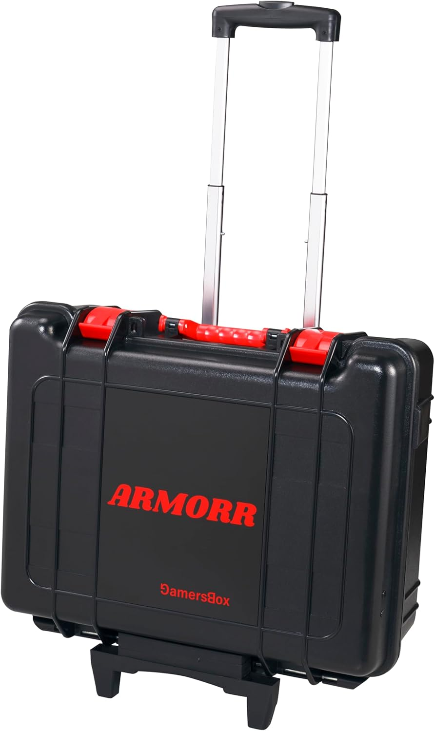 GAMERSBOX Waterproof Gaming Station to Fit PS5, PS4, Xbox Series, Built in 21.5" FHD Monitor Storage for Console, Controller.