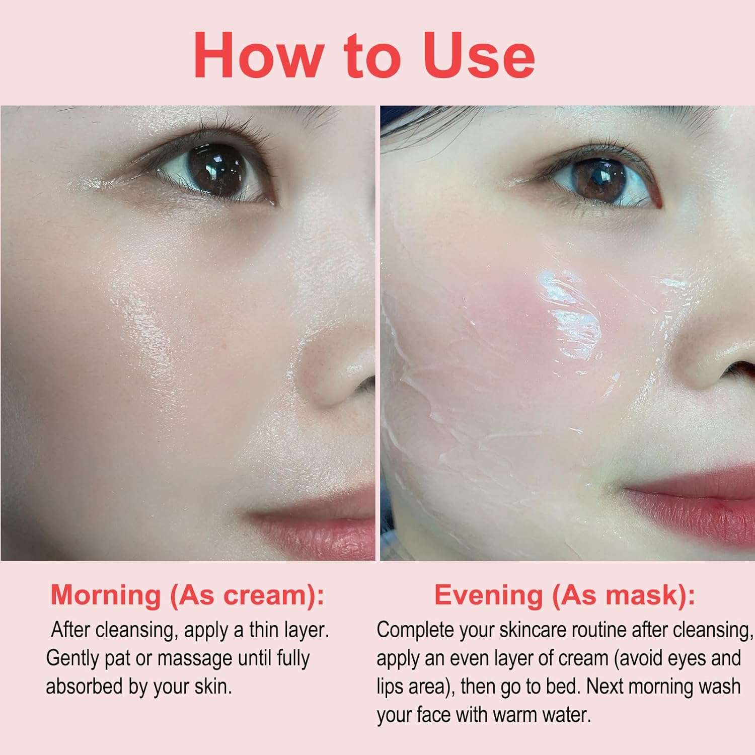 Collagen Jelly Cream with Niacinamide, Facial Skin Care Products for Women, Freeze-Dried Hydrolyzed Collagen Face Moisturiser, Brightening Skincare to Reduce Fine Lines & Dullness for Glass Skin Glow image number 4